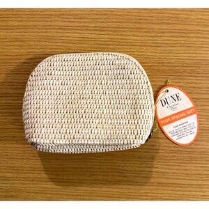 Vintage Christian Dior DUNE Woven Cosmetic Bag Pouch Original Gift Tag Paris
